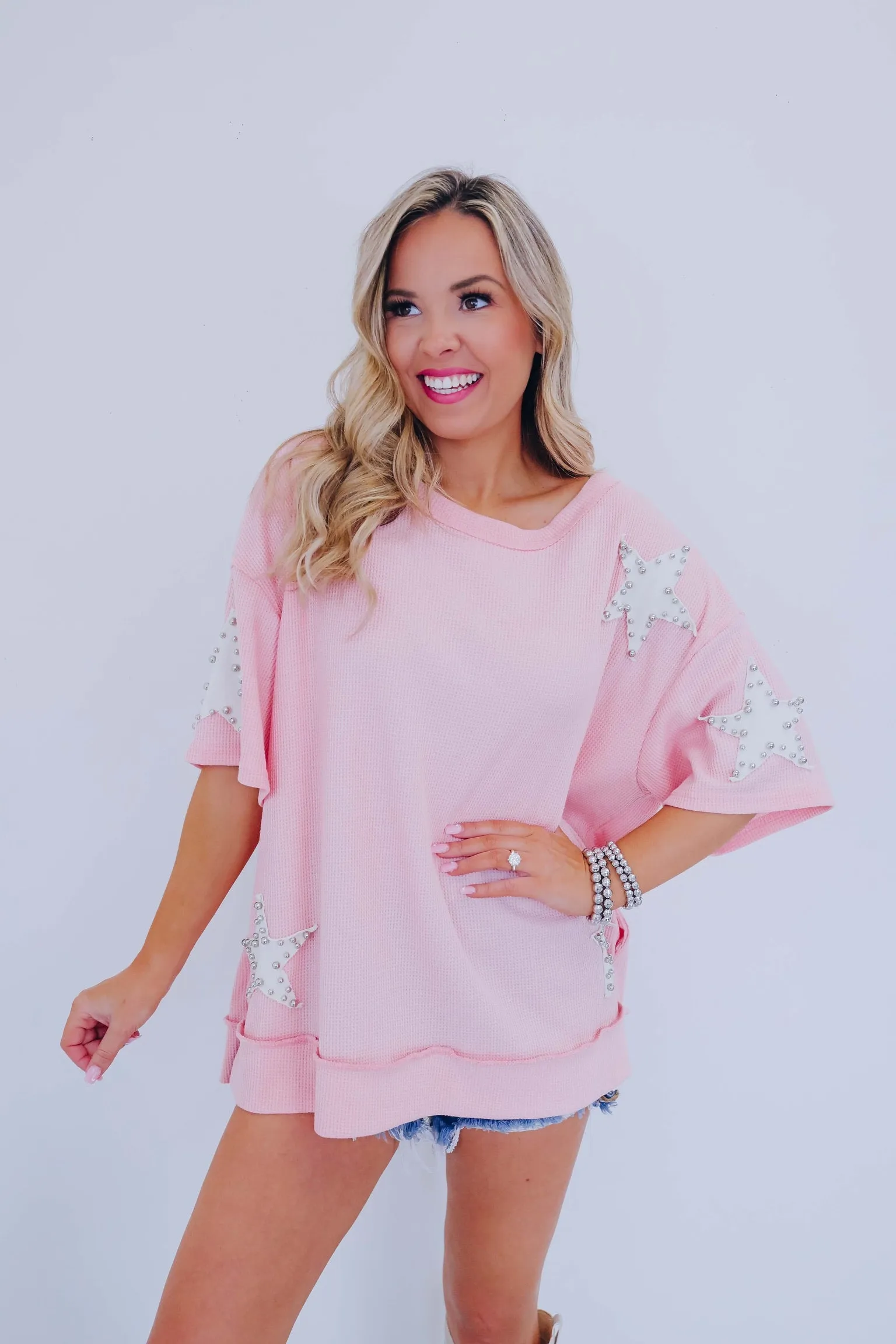 Star Studded Pocketed Top - 3 Colors