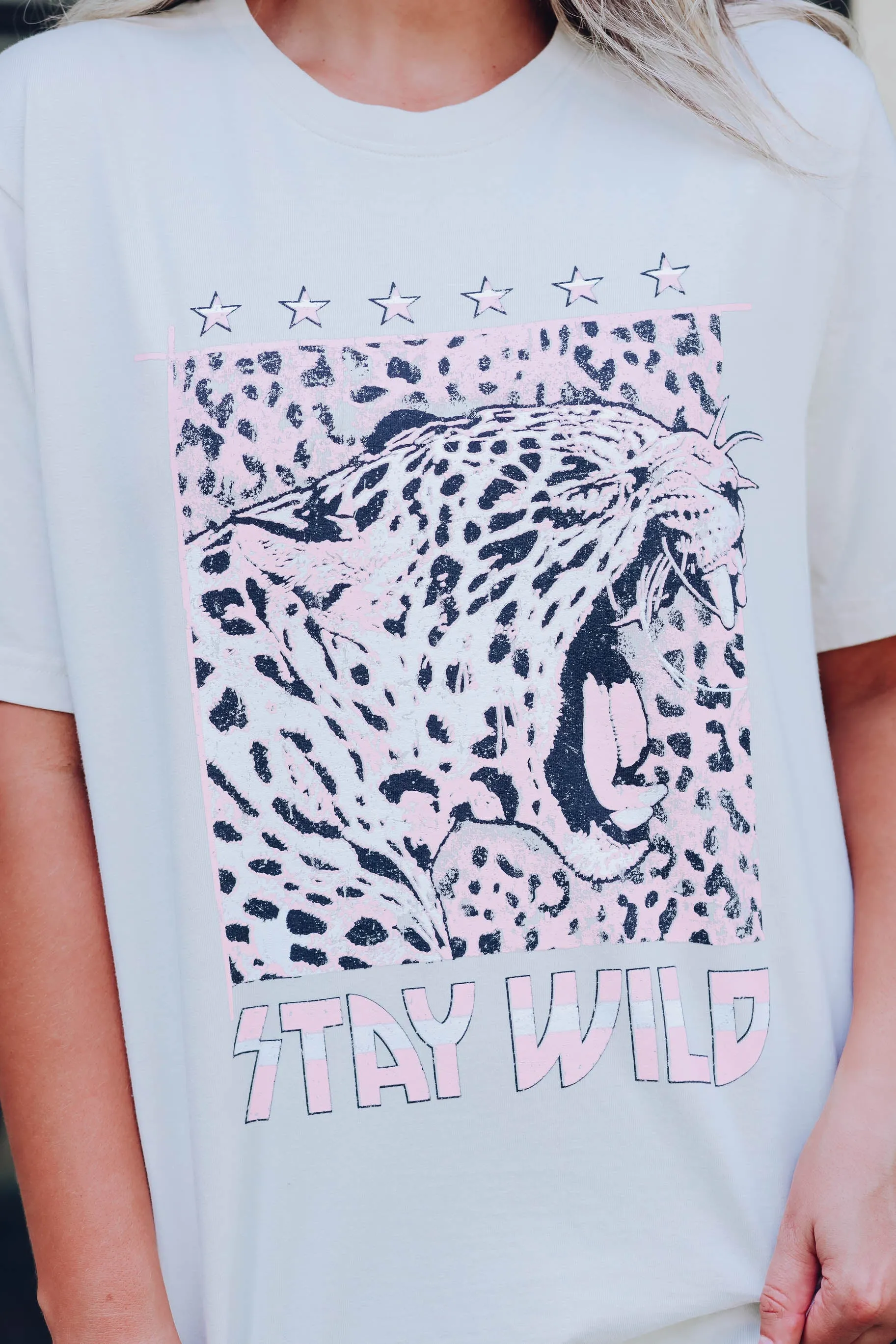 Stayin' Wild Graphic Tee - Bone