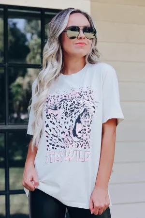 Stayin' Wild Graphic Tee - Bone