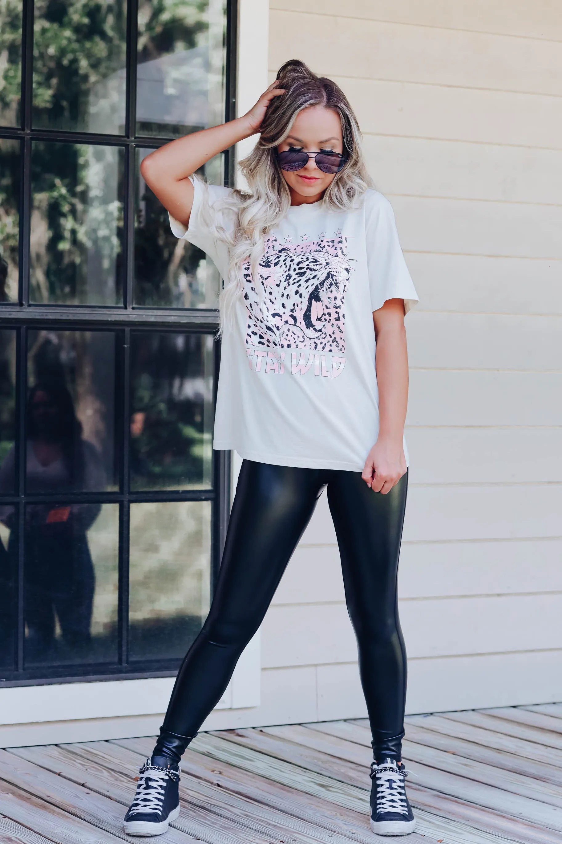 Stayin' Wild Graphic Tee - Bone