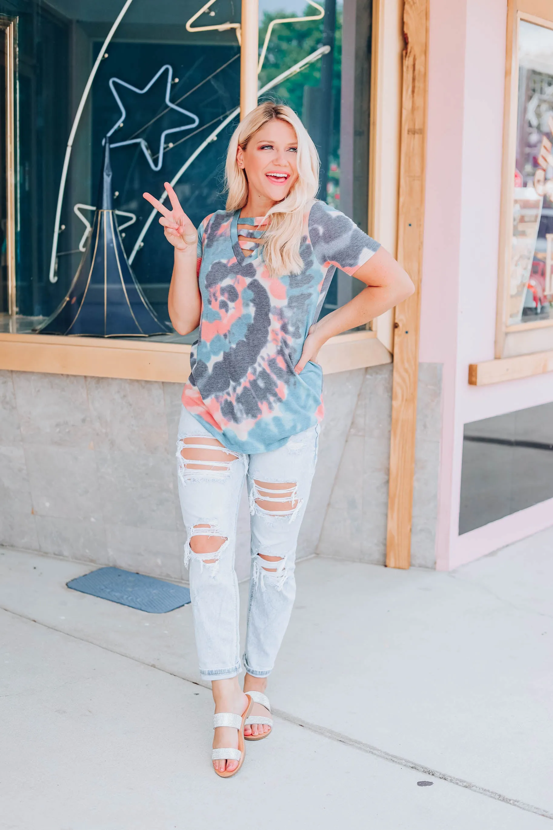 Stormy Sunset Tie Dye Top