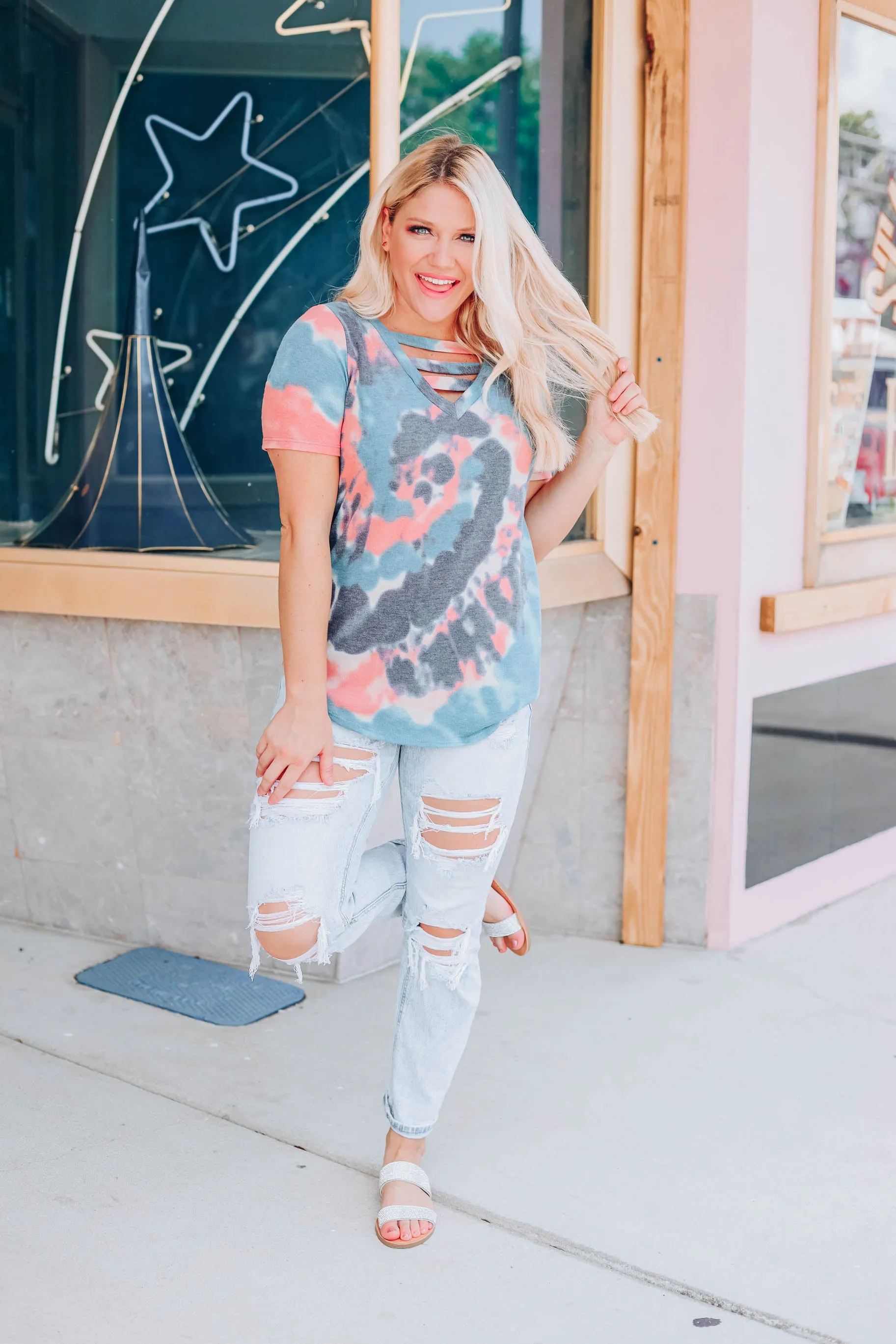 Stormy Sunset Tie Dye Top