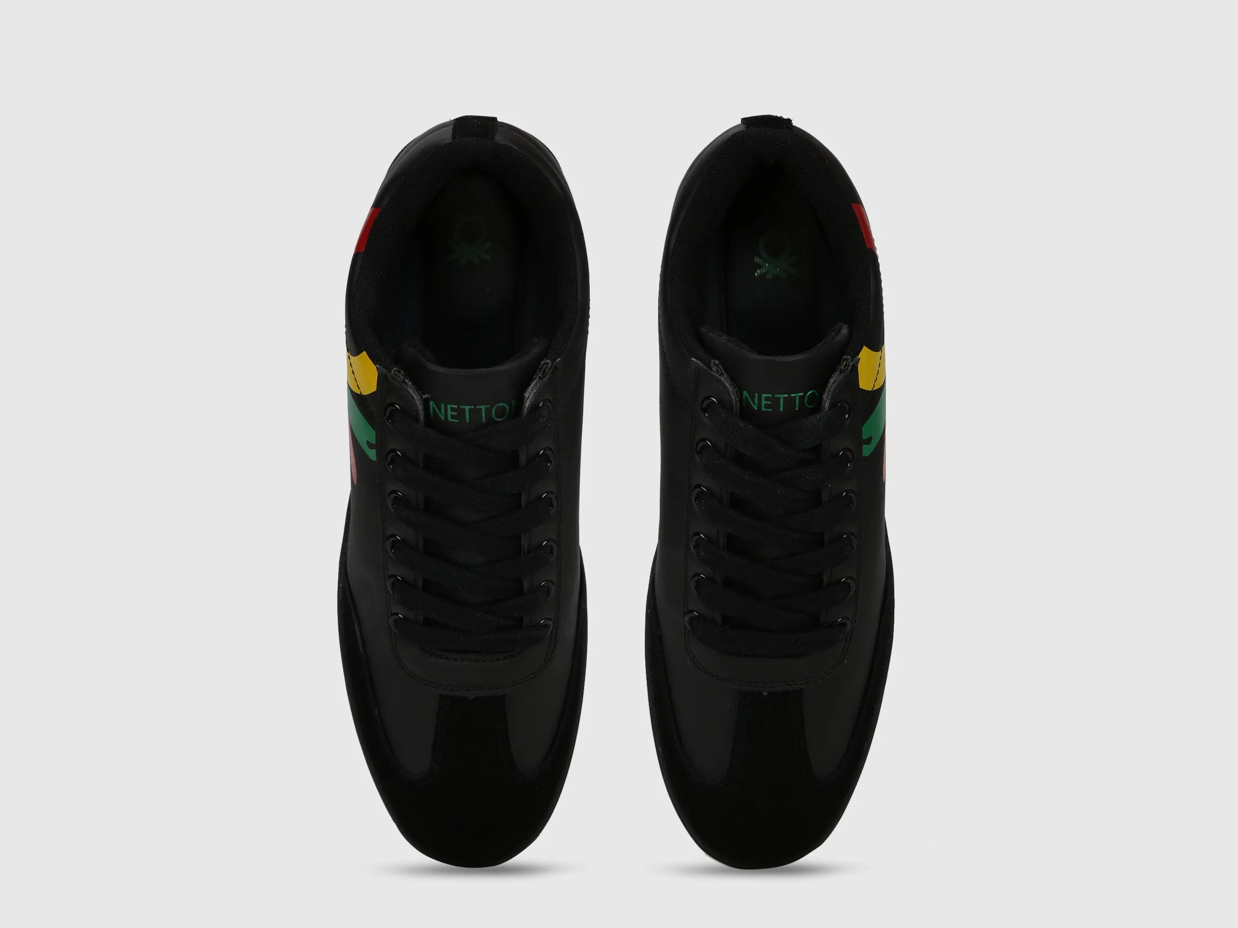 Suede Patch Printed Branded Sneakers