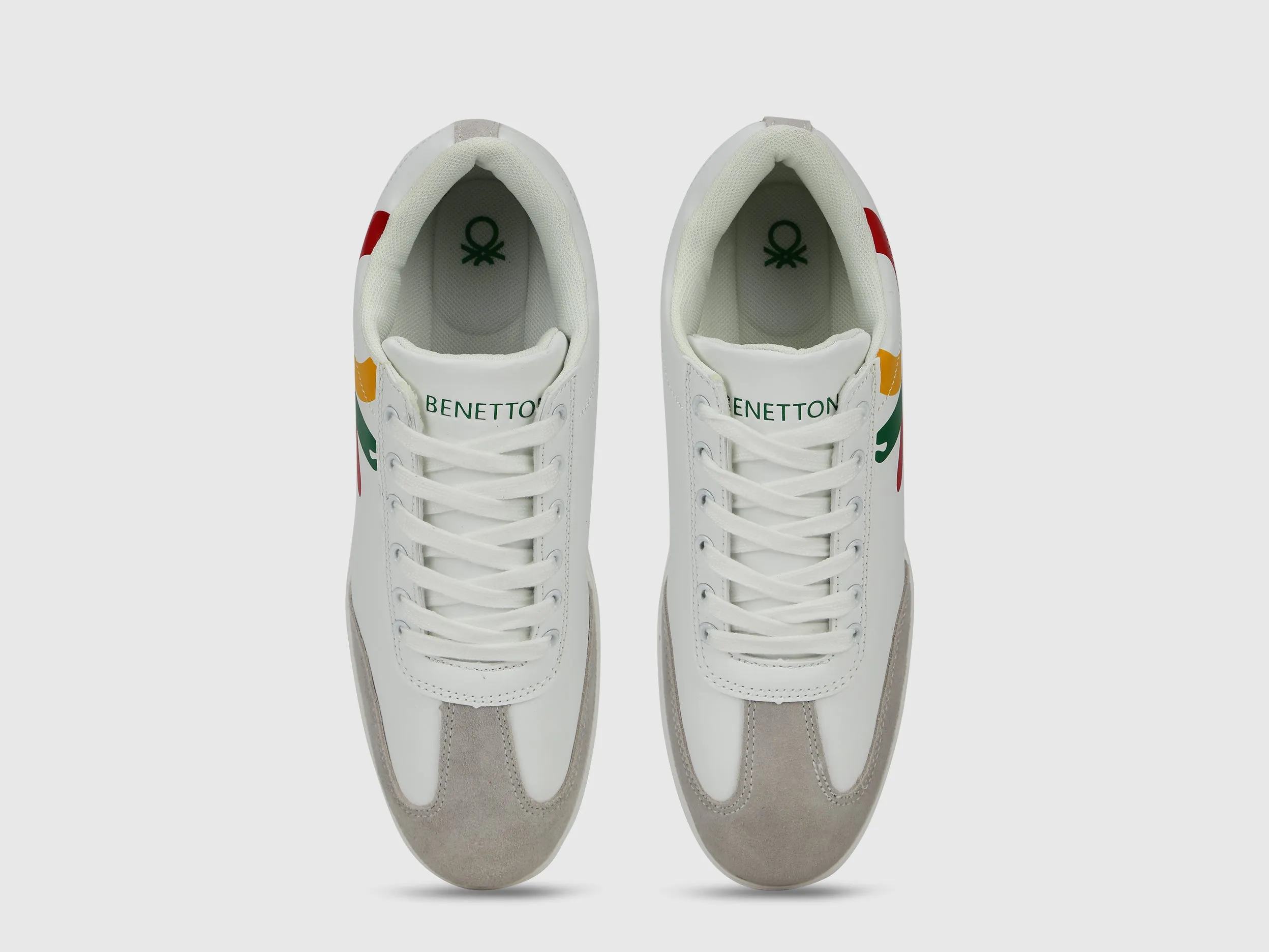 Suede Patch Printed Branded Sneakers