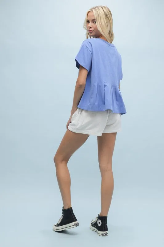 The Annie Short Sleeve Peplum Blouse
