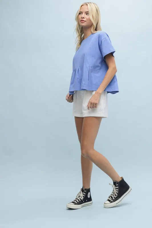 The Annie Short Sleeve Peplum Blouse