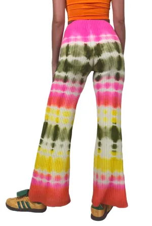 Tie-Dyed Cashmere Wide-Leg Pants