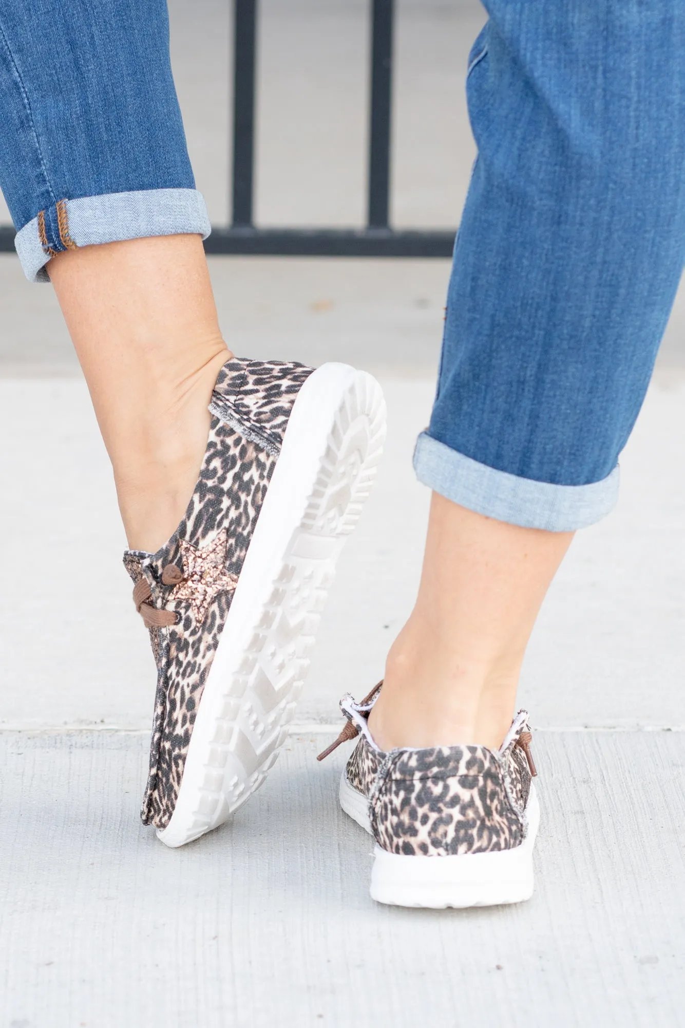 Tinker Leopard Glitter Boat Shoes - Tan Leopard
