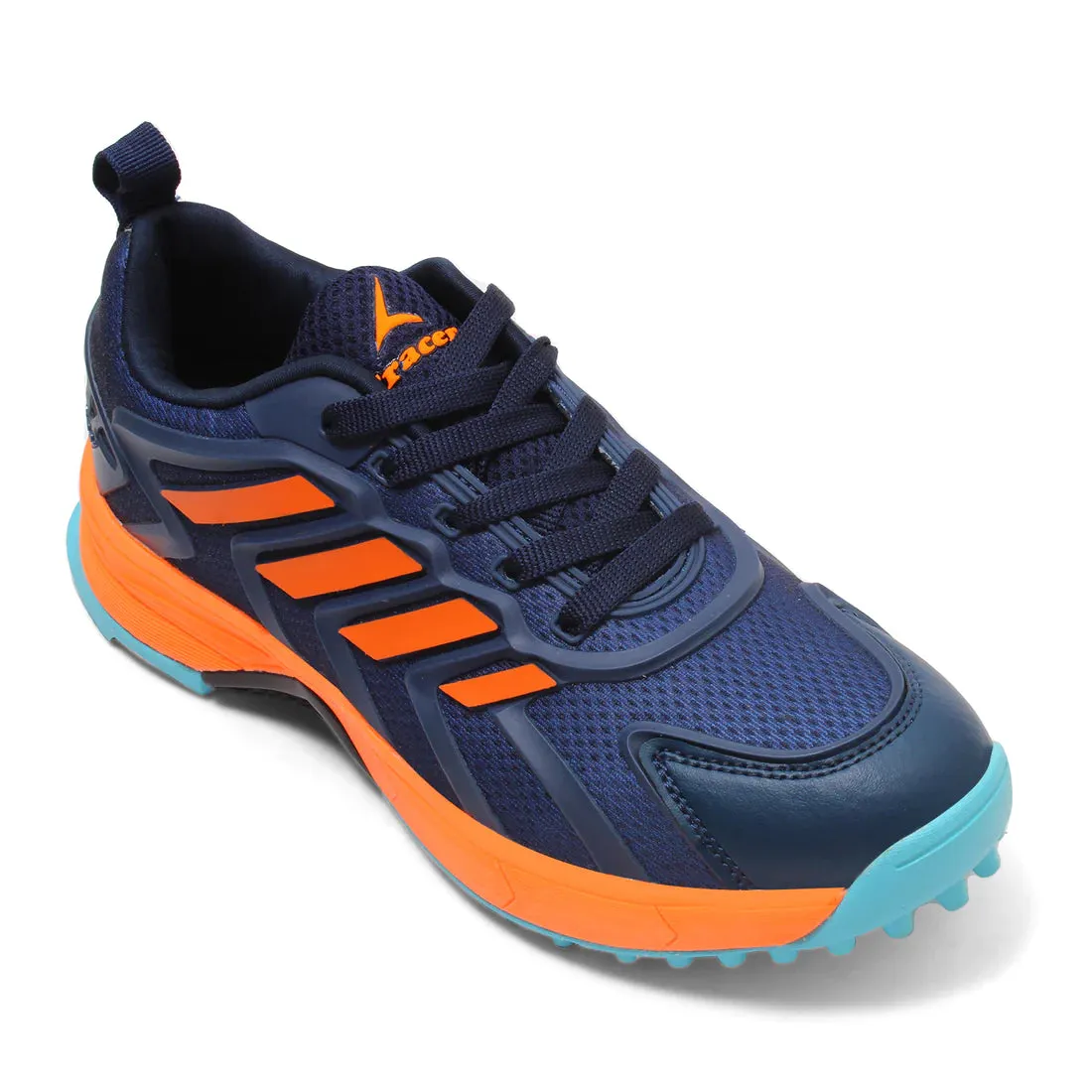 Tracer Ultimate 2251 Rubber Studs Cricket Shoes - Navy/Orange