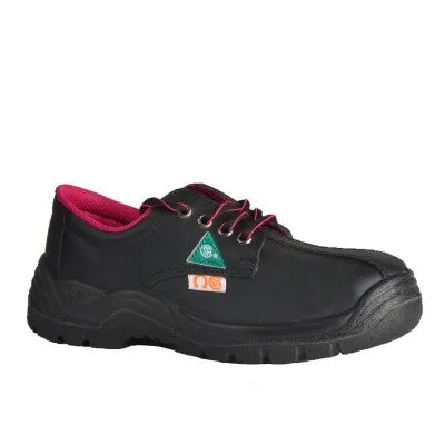 Tuff & Durable� - Lace Up Working Shoes with Steel Toe & Plate - Black