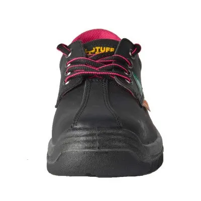 Tuff & Durable� - Lace Up Working Shoes with Steel Toe & Plate - Black