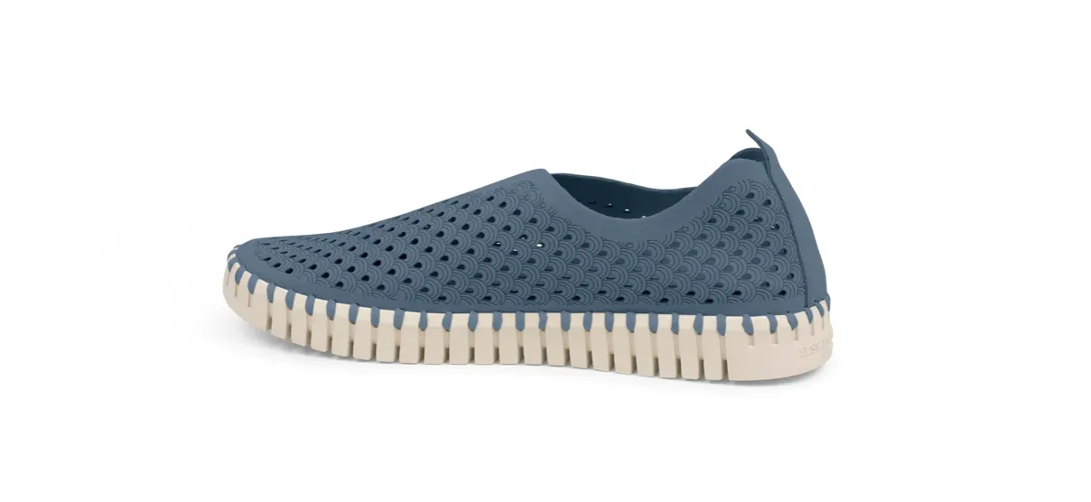 Tulip 139 Perforated Slip-On Sneaker in Blue Grey
