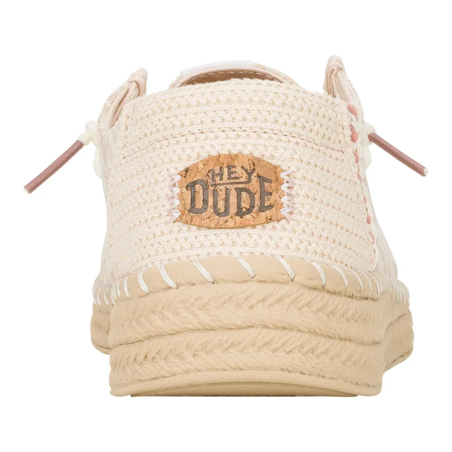 Wendy Espadrille Retro Palm - Pale Pink/White