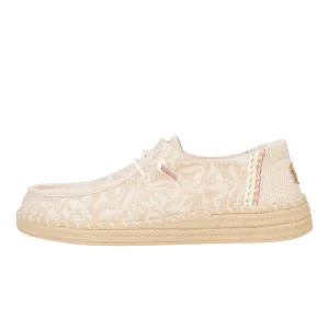 Wendy Espadrille Retro Palm - Pale Pink/White