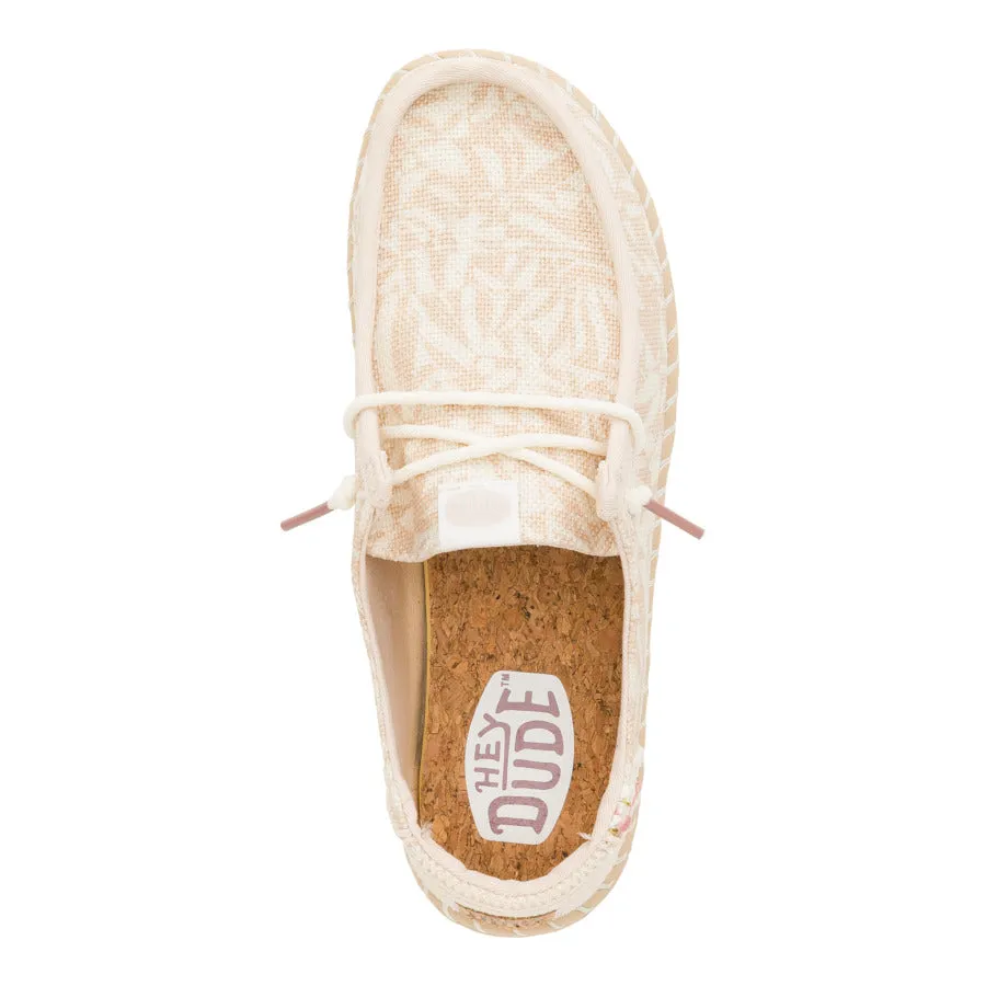 Wendy Espadrille Retro Palm - Pale Pink/White