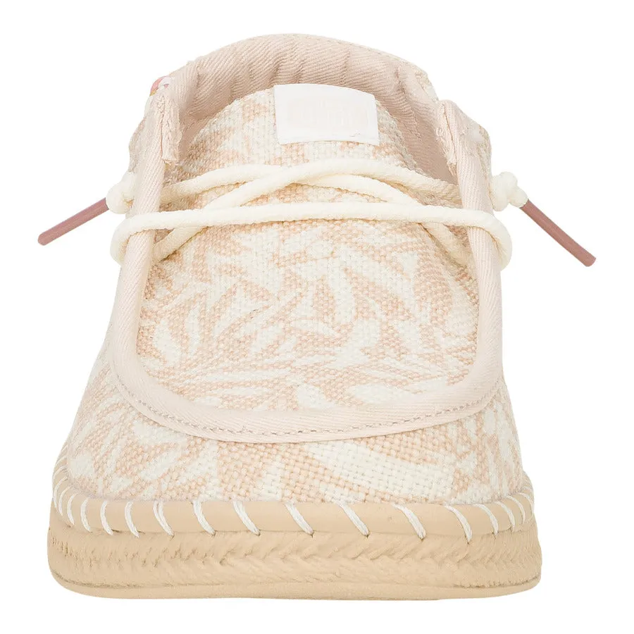 Wendy Espadrille Retro Palm - Pale Pink/White