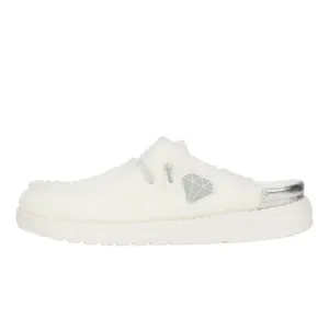 Wendy Slip Fuzzy Bridal - White/Silver