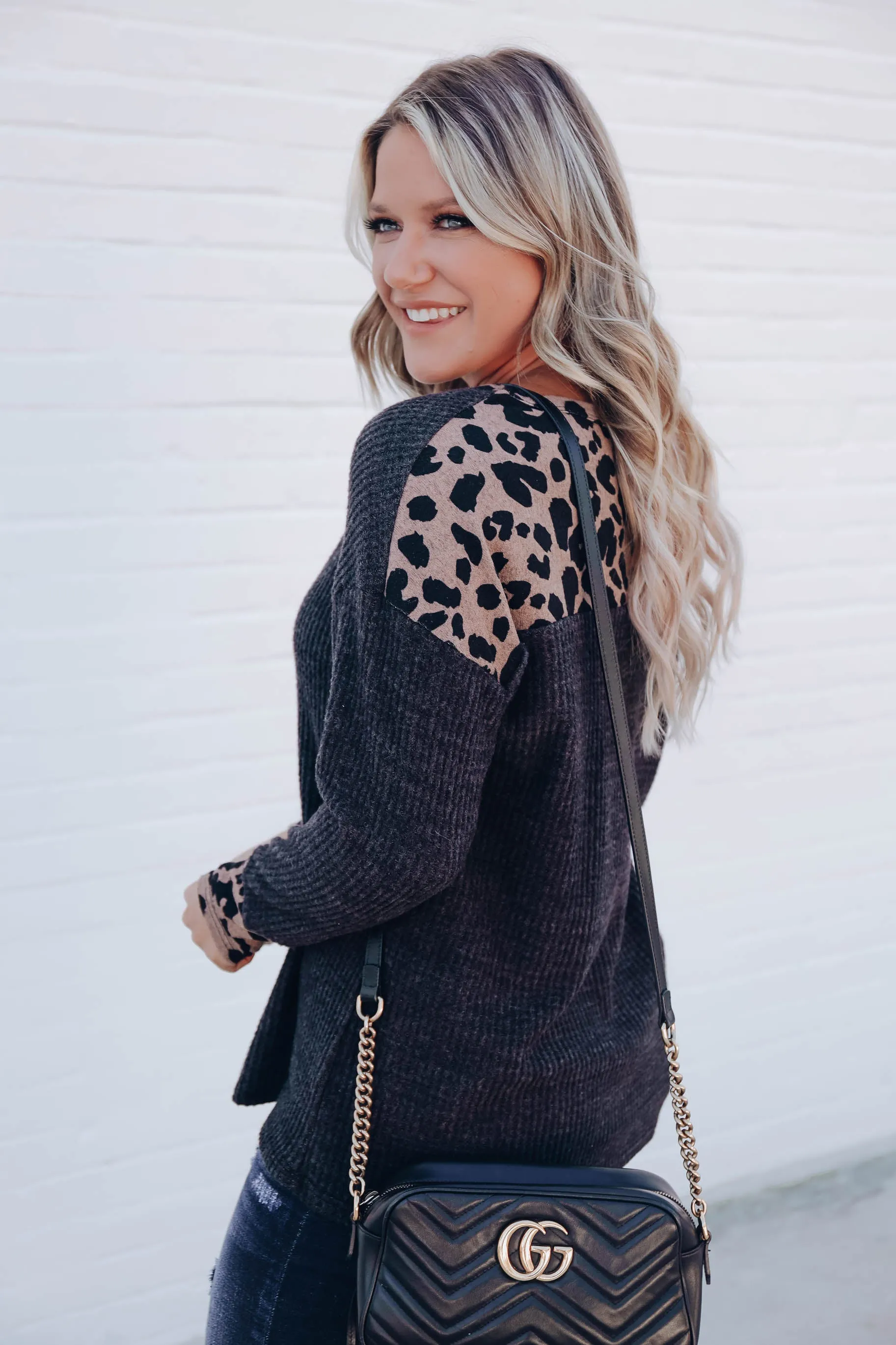 Wild Ideas Contrasting Knit Top