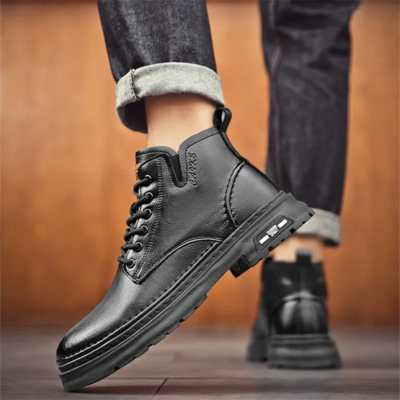 Winter High-Top Super Warm Plush Chelsea Boots for Men