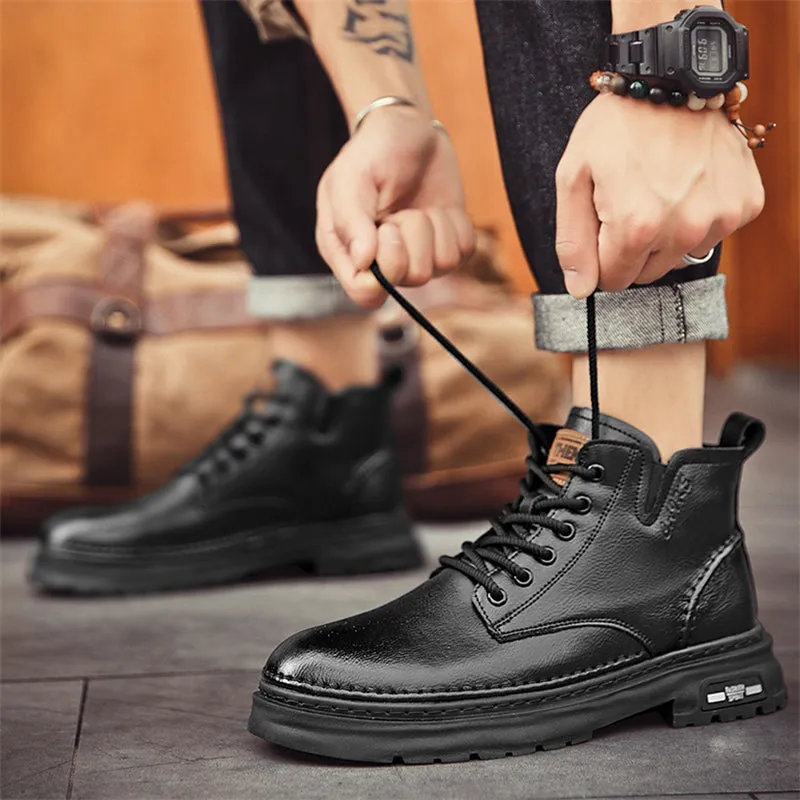 Winter High-Top Super Warm Plush Chelsea Boots for Men